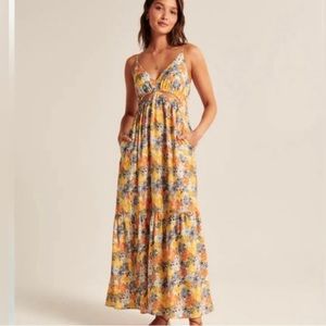 Abercrombie Plunge Cut Out Maxi Dress - Petite